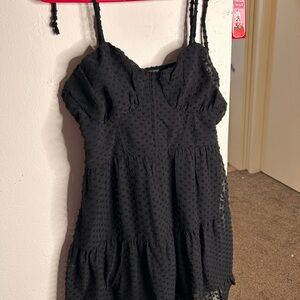 Wild Fable Textured Black Dress